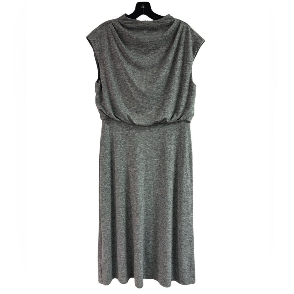 Ann Taylor Gray Midi Dress Size 8
